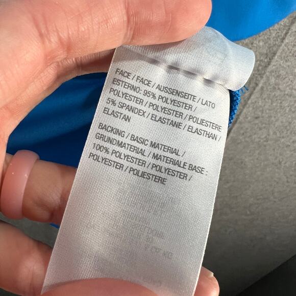 GRAVER Susan Graver LK Fusion 3/4 S1v Cutaway Hem Blazer Cabana Blue X-Large - Picture 10 of 11